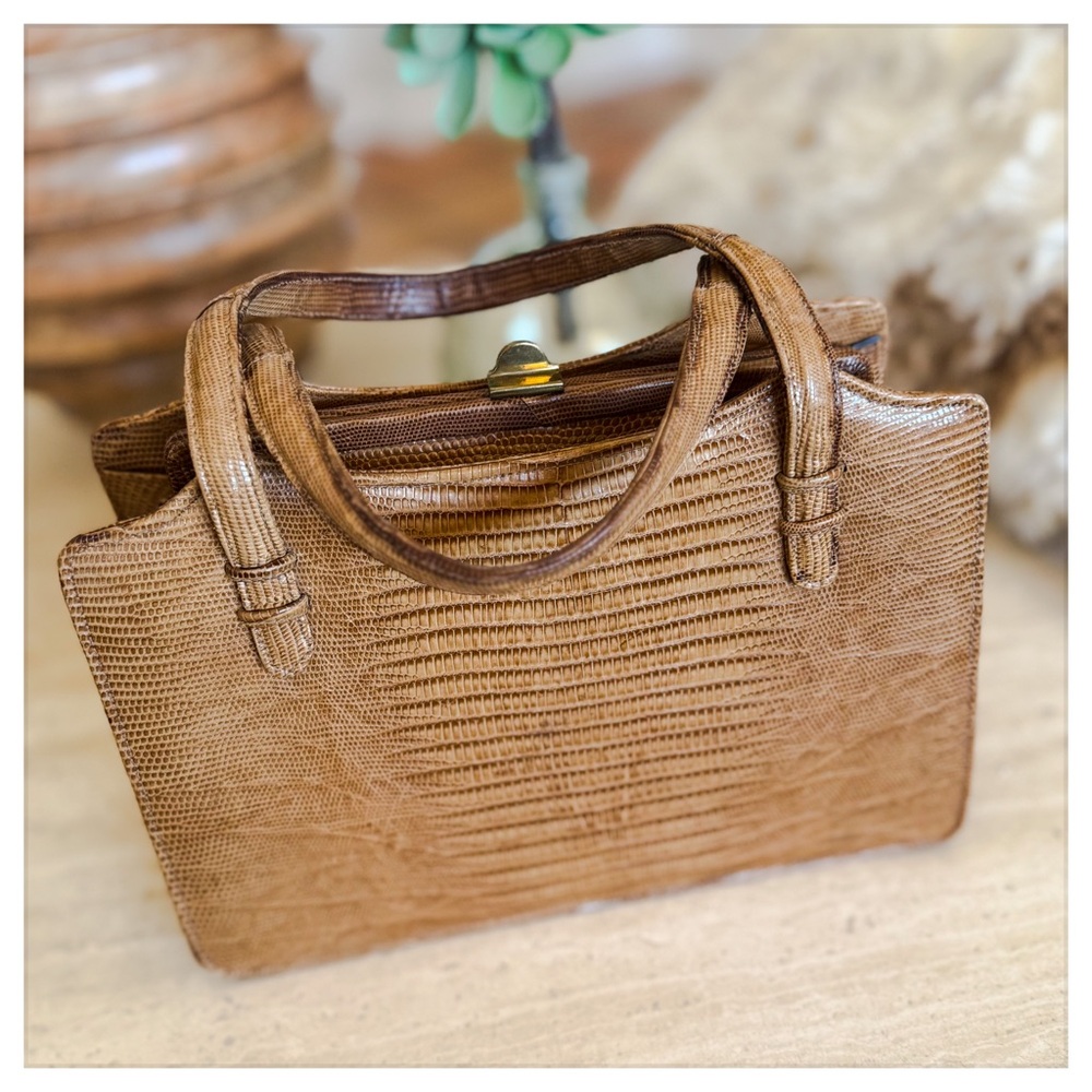 Vintage Brown Textured Satchel